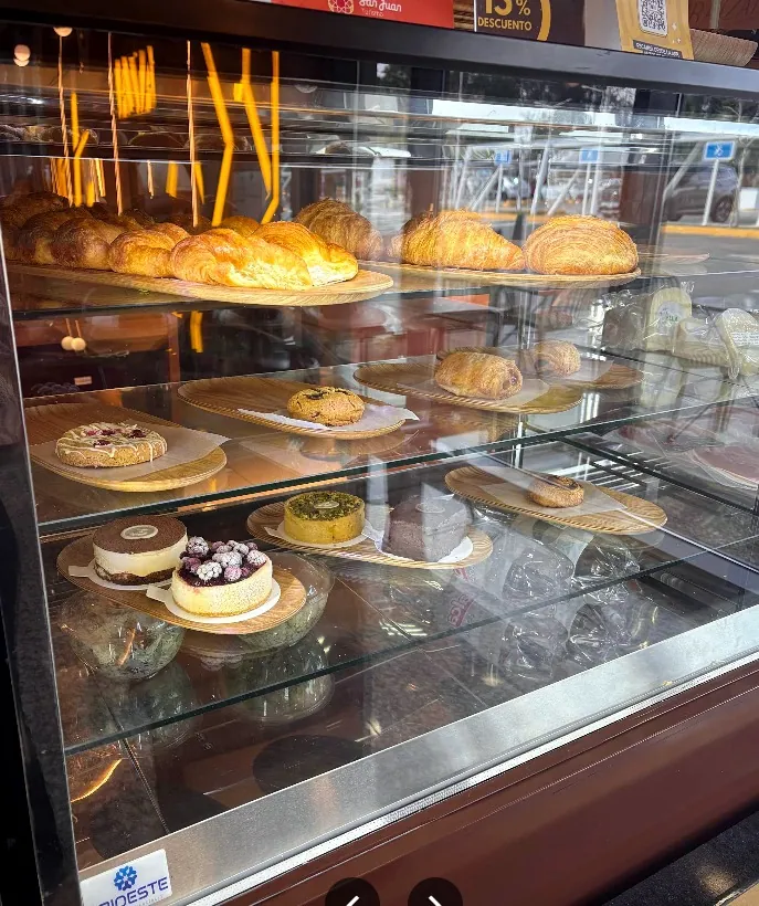 Raizal's display of pastries and croissants